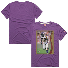Minnesota Vikings  Randy Moss  Homage Unisex NFL Topps Trading Card Tri-Blend T-Shirt