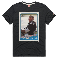 Las Vegas Raiders  Bo Jackson  Homage Unisex NFL Topps Trading Card Tri-Blend T-Shirt