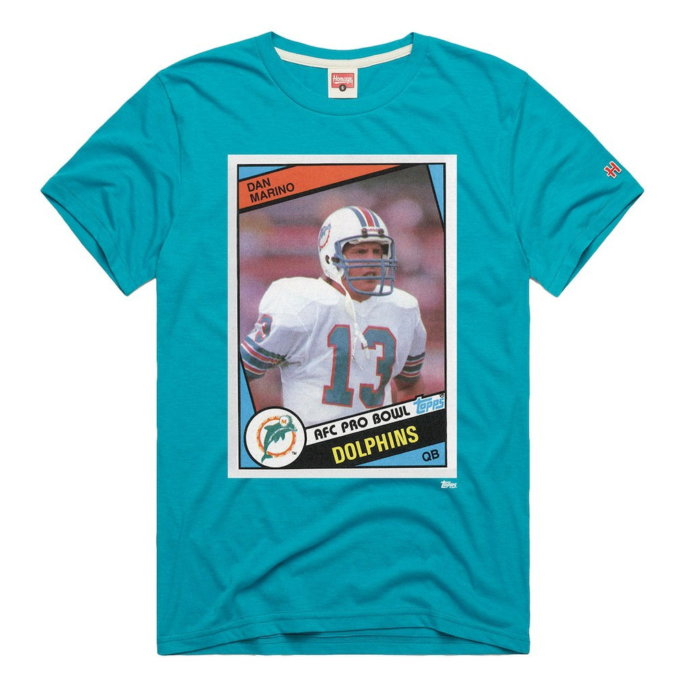 Miami Dolphins  Dan Marino  Homage Unisex NFL Topps Trading Card Tri-Blend T-Shirt