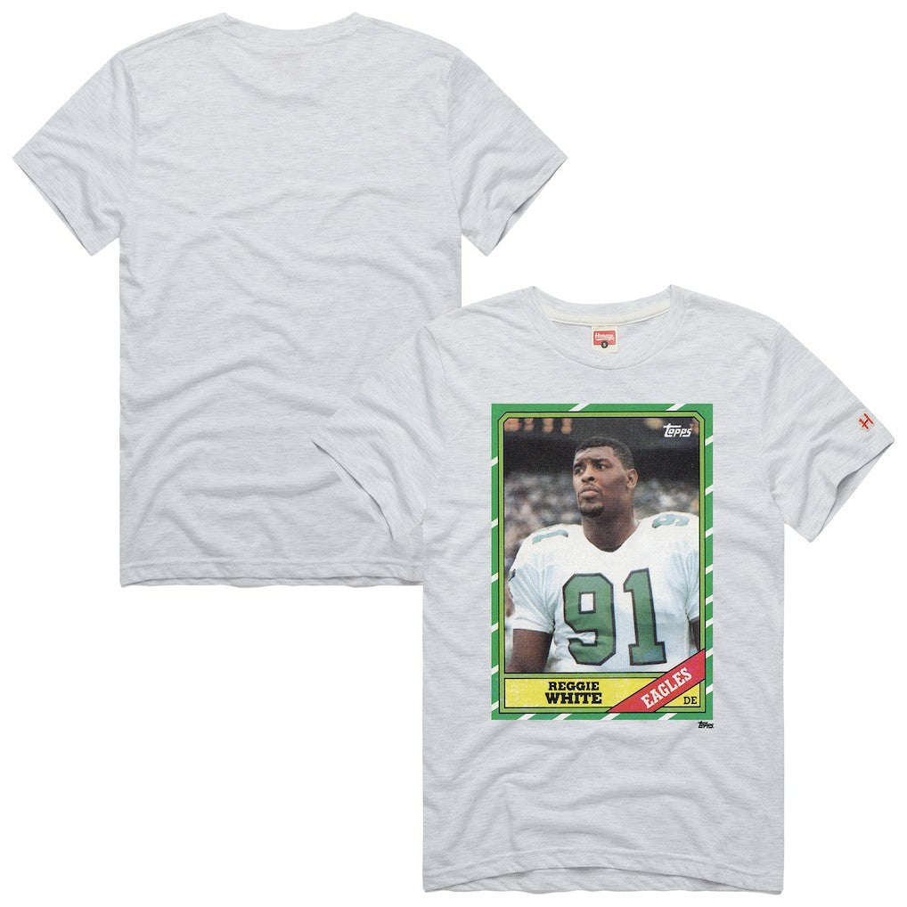 Philadelphia Eagles  Reggie White  Homage Unisex NFL Topps Trading Card Tri-Blend T-Shirt
