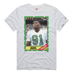 Philadelphia Eagles  Reggie White  Homage Unisex NFL Topps Trading Card Tri-Blend T-Shirt