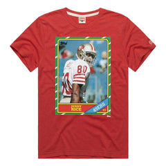San Francisco 49ers  Jerry Rice  Homage Unisex NFL Topps Trading Card Tri-Blend T-Shirt