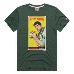 New York Jets  Joe Namath  Homage Unisex NFL Topps Trading Card Tri-Blend T-Shirt