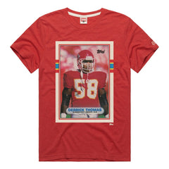 Kansas City Chiefs  Derrick Thomas  Homage Unisex NFL Topps Trading Card Tri-Blend T-Shirt
