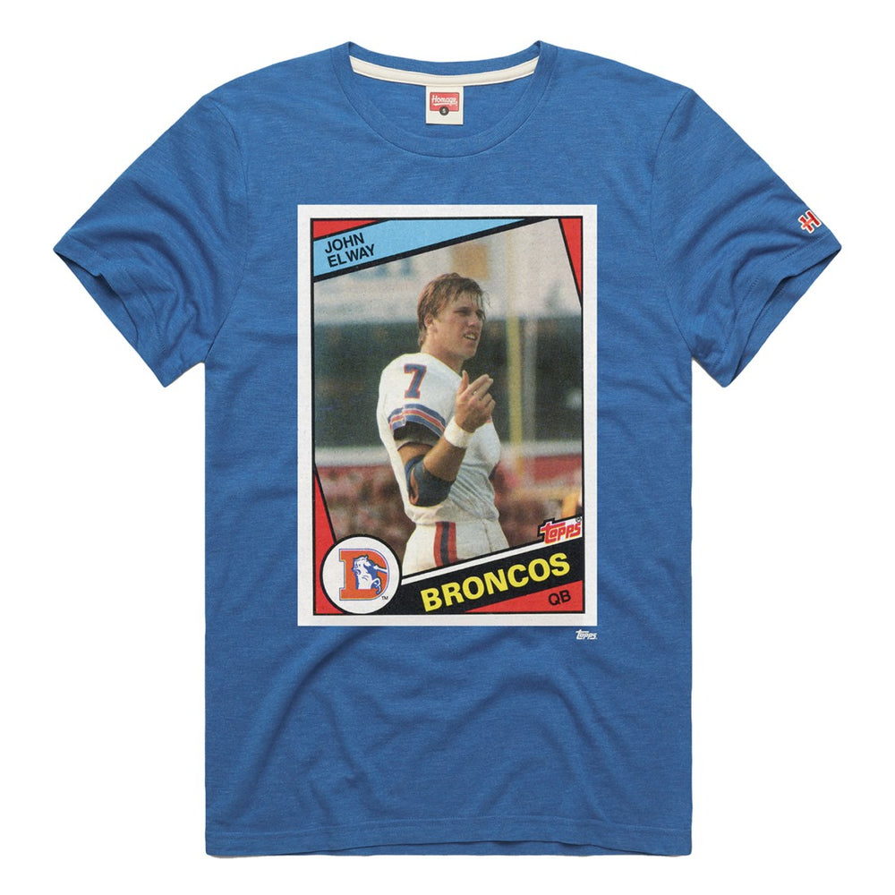 Denver Broncos  John Elway  Homage Unisex NFL Topps Trading Card Tri-Blend T-Shirt
