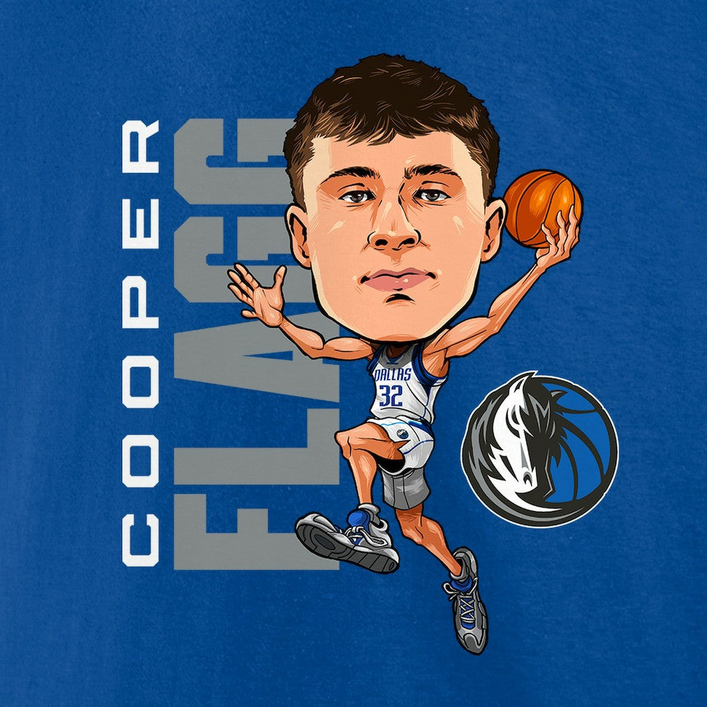 Cooper Flagg Dallas Mavericks Caricature T-Shirt sale Online
