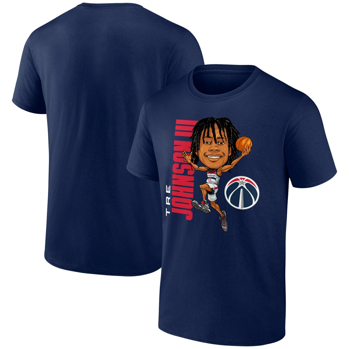 Tre Johnson III Washington Wizards Caricature T-Shirt On Sale
