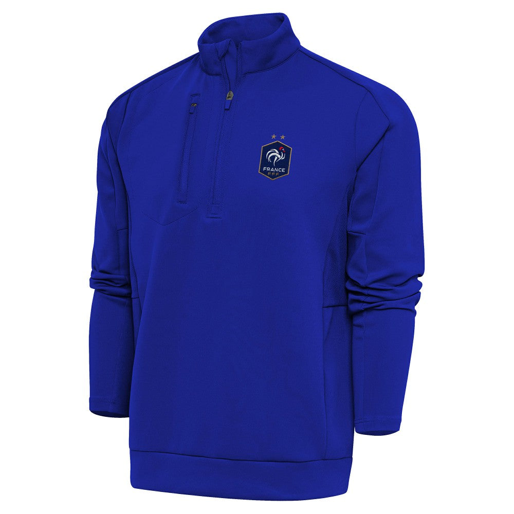 France National Team Antigua Genesis Quarter-Zip Pullover Royal