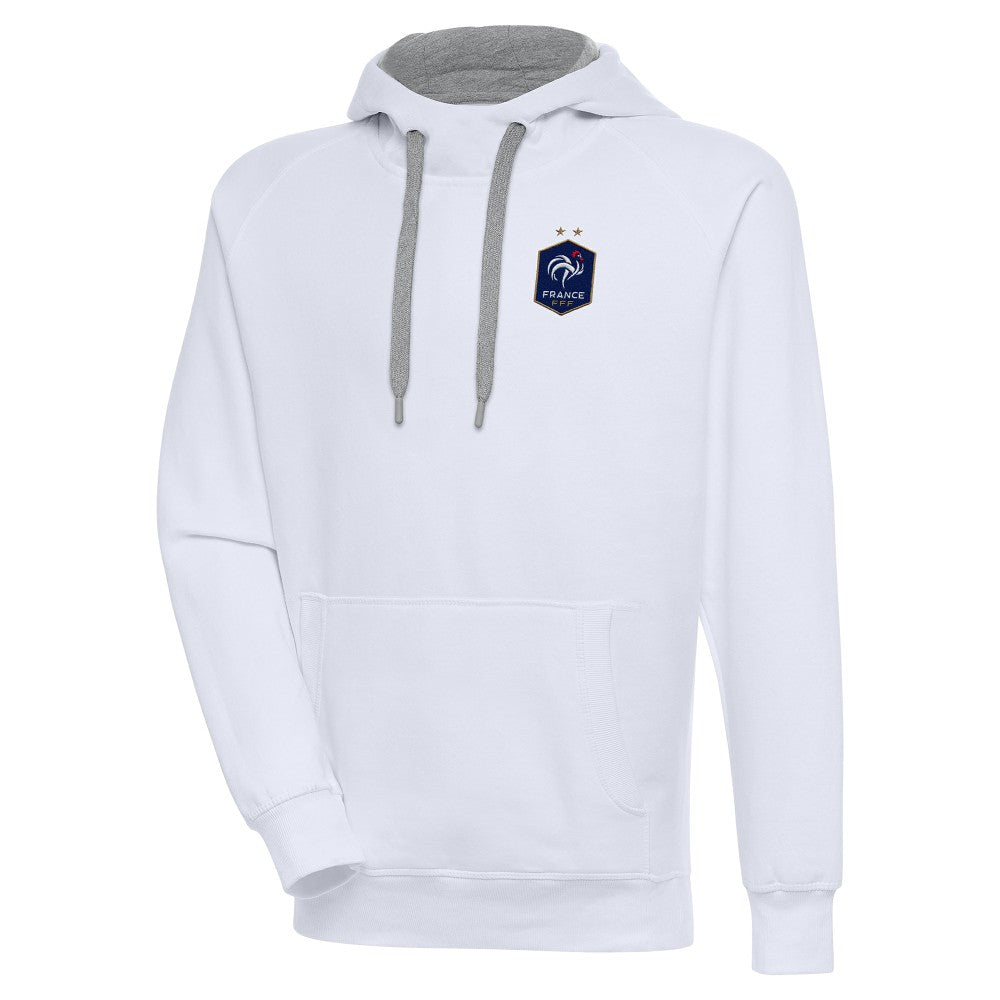 France National Team Antigua Takeover Pullover Hoodie White