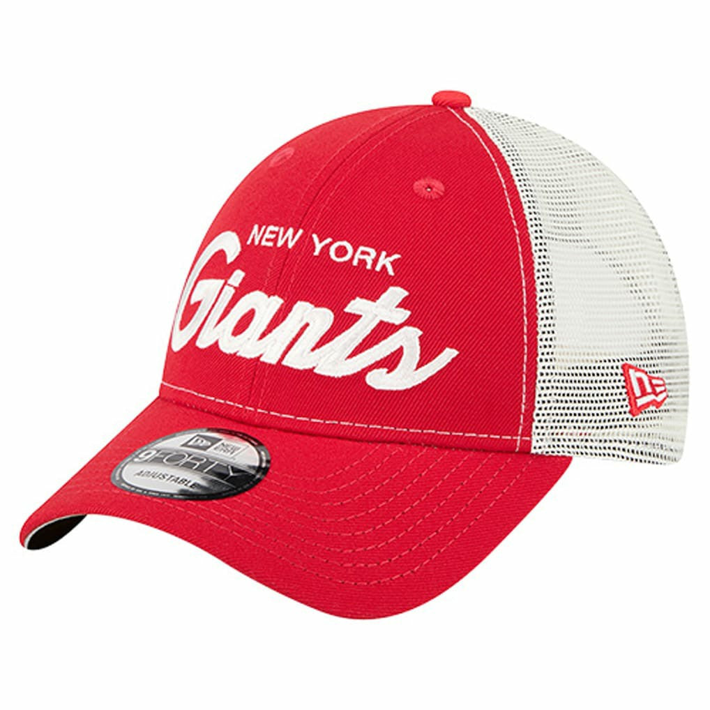 New York Giants New Era Apple Trucker 9FORTY Adjustable Hat