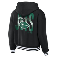 New York Jets  WEAR by Erin Andrews Women's Lace-Up Fleece Hoodie