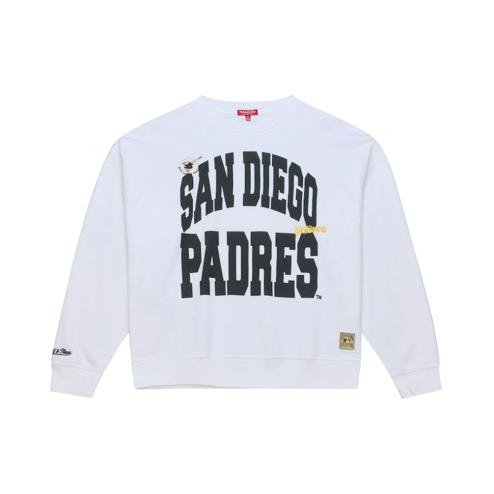 San Diego Padres Mitchell & Ness Women's Oversized Cooperstown Sweatshirt | MLB Sale