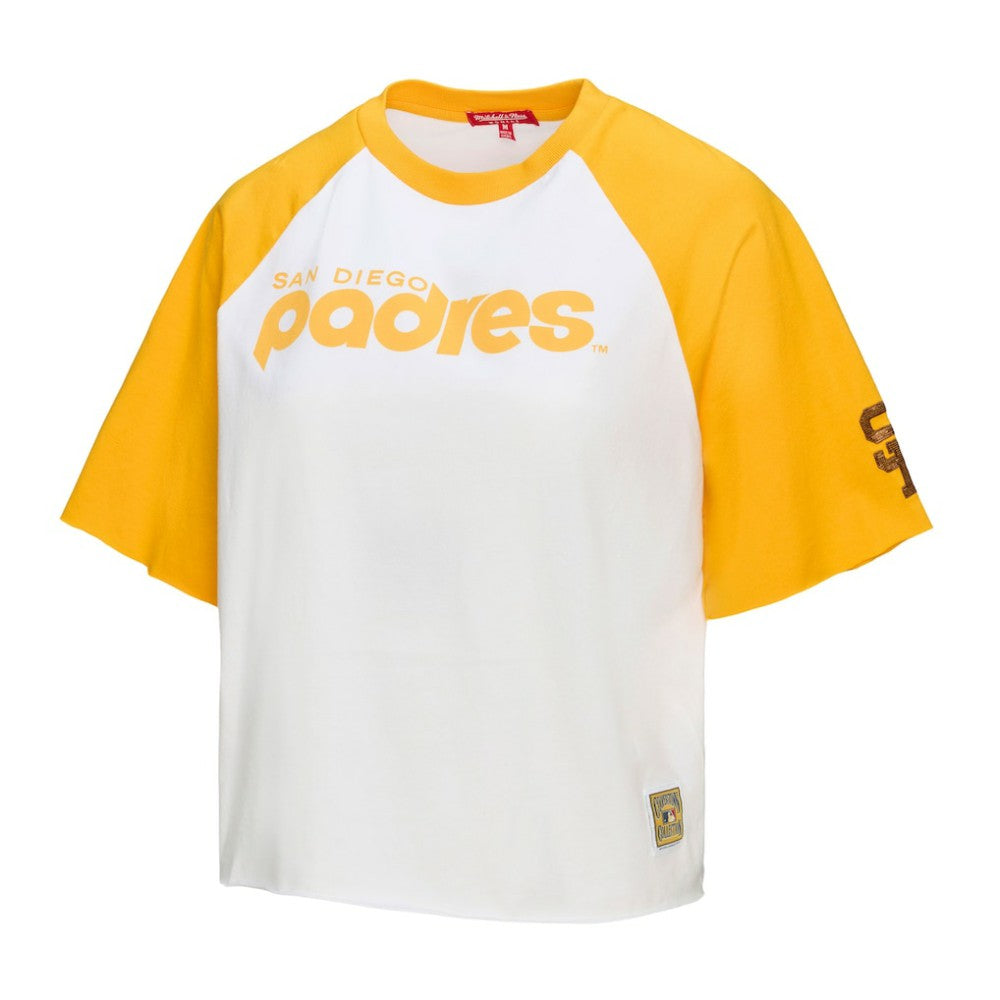 San Diego Padres Mitchell & Ness Women's Cropped Raglan Boxy T-Shirt | MLB Sale