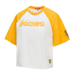 San Diego Padres Mitchell & Ness Women's Cropped Raglan Boxy T-Shirt | MLB Sale