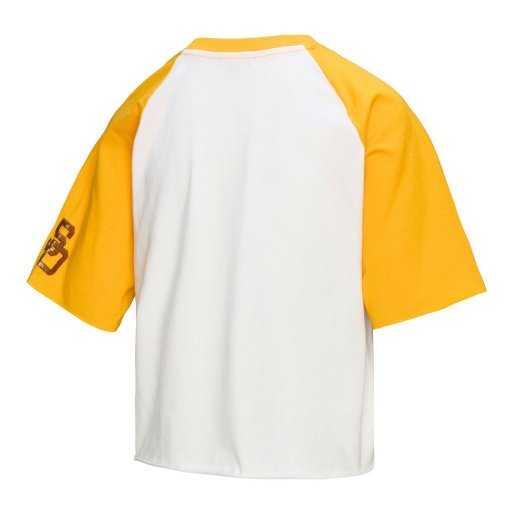 San Diego Padres Mitchell & Ness Women's Cropped Raglan Boxy T-Shirt | MLB Sale