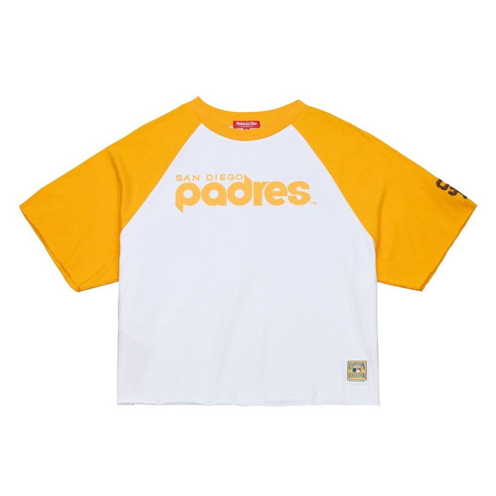 San Diego Padres Mitchell & Ness Women's Cropped Raglan Boxy T-Shirt | MLB Sale