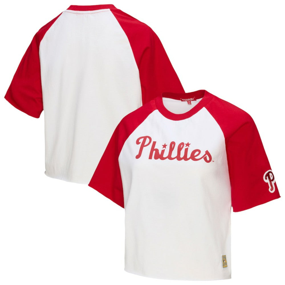 Philadelphia Phillies Mitchell & Ness Women's Cropped Raglan Boxy T-Shirt | MLB Discount