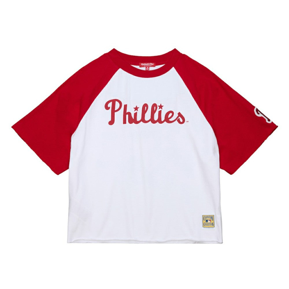 Philadelphia Phillies Mitchell & Ness Women's Cropped Raglan Boxy T-Shirt | MLB Discount