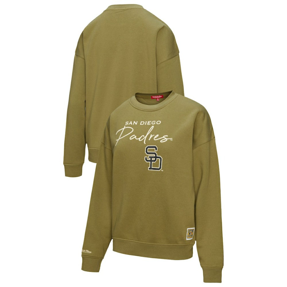 San Diego Padres Mitchell & Ness Women's Oversized Crewneck Sweatshirt | MLB On Sale