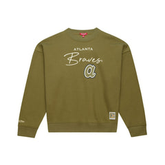 Atlanta Braves Mitchell & Ness Women's Oversized Crewneck Sweatshirt | MLB Discount
