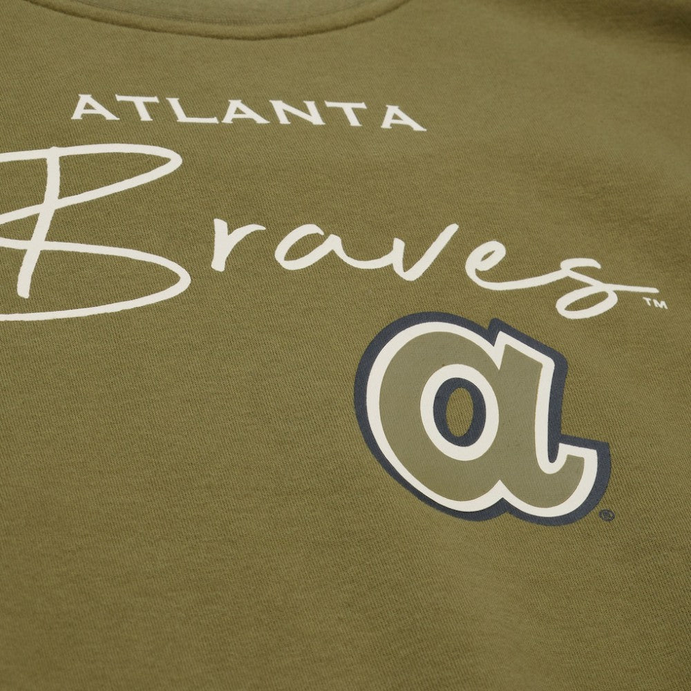 Atlanta Braves Mitchell & Ness Women's Oversized Crewneck Sweatshirt | MLB Discount
