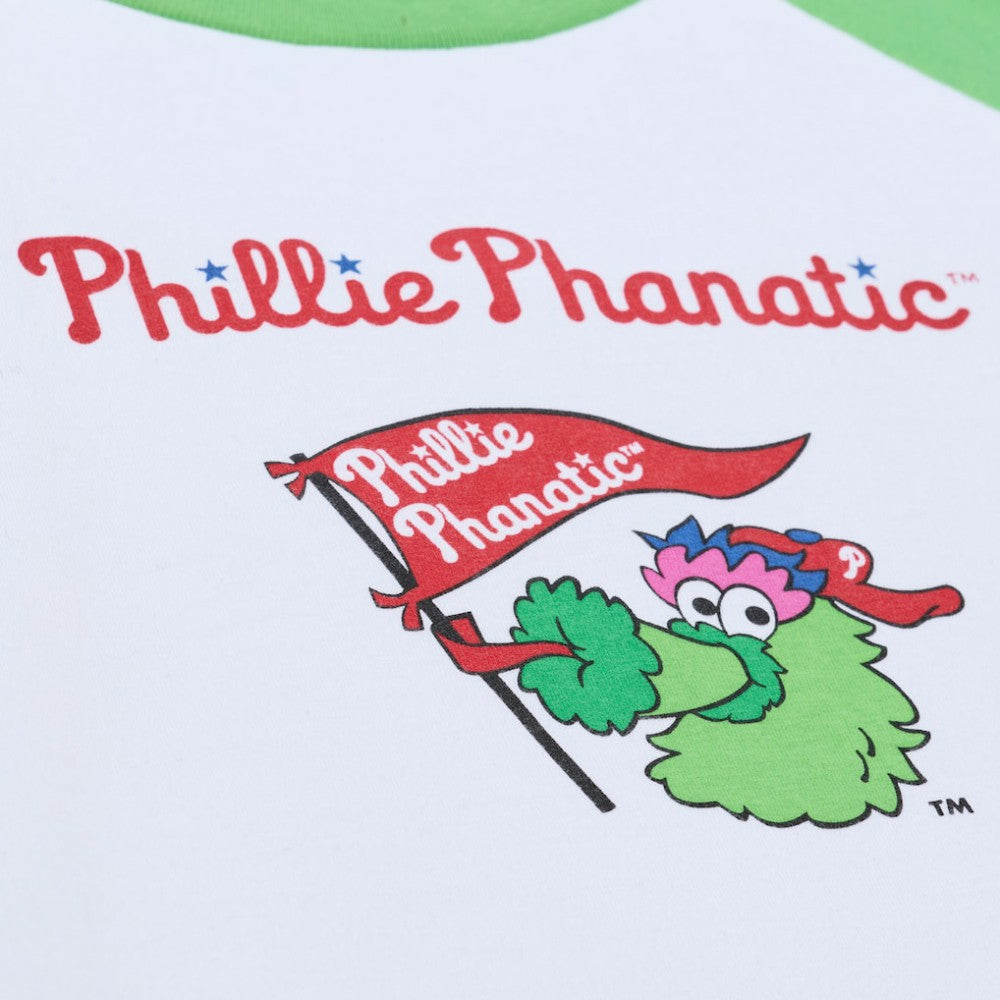 Philadelphia Phillies Mitchell & Ness Women's Cropped Raglan Mascot Boxy T-Shirt | MLB New