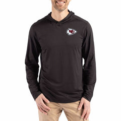 Kansas City Chiefs  Cutter & Buck Coastline Epic Comfort Eco Recycled Long Sleeve Hoodie T-Shirt
