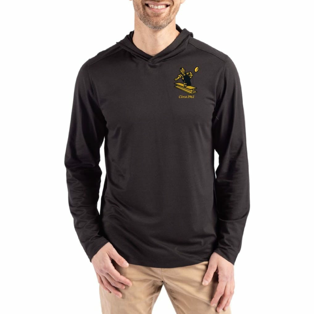 Pittsburgh Steelers  Cutter & Buck Coastline Epic Comfort Eco Recycled Long Sleeve Hoodie T-Shirt