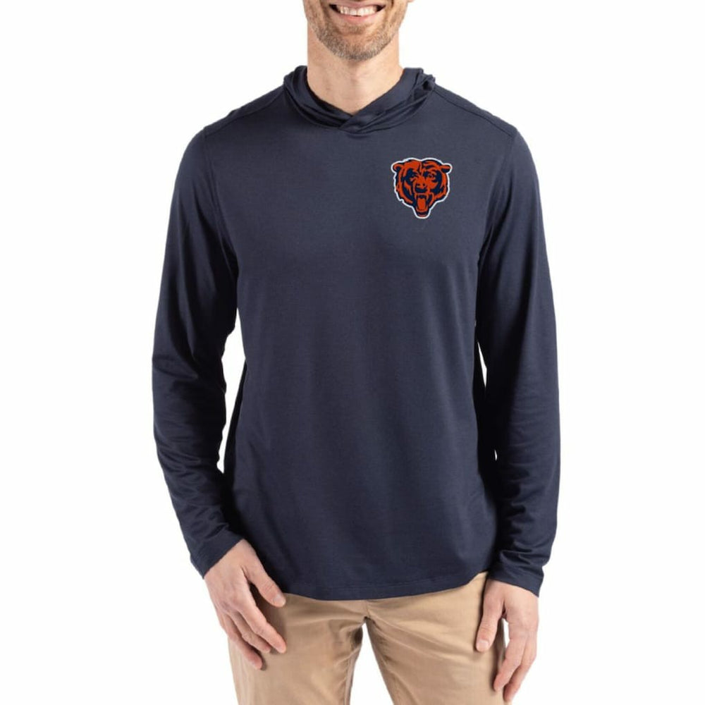 Chicago Bears  Cutter & Buck Coastline Epic Comfort Eco Recycled Long Sleeve Hoodie T-Shirt