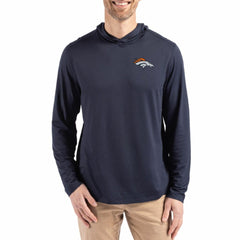 Denver Broncos  Cutter & Buck Coastline Epic Comfort Eco Recycled Long Sleeve Hoodie T-Shirt