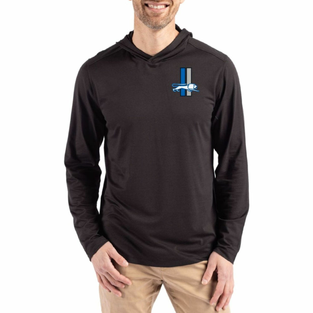 Detroit Lions  Cutter & Buck Coastline Epic Comfort Eco Recycled Long Sleeve Hoodie T-Shirt