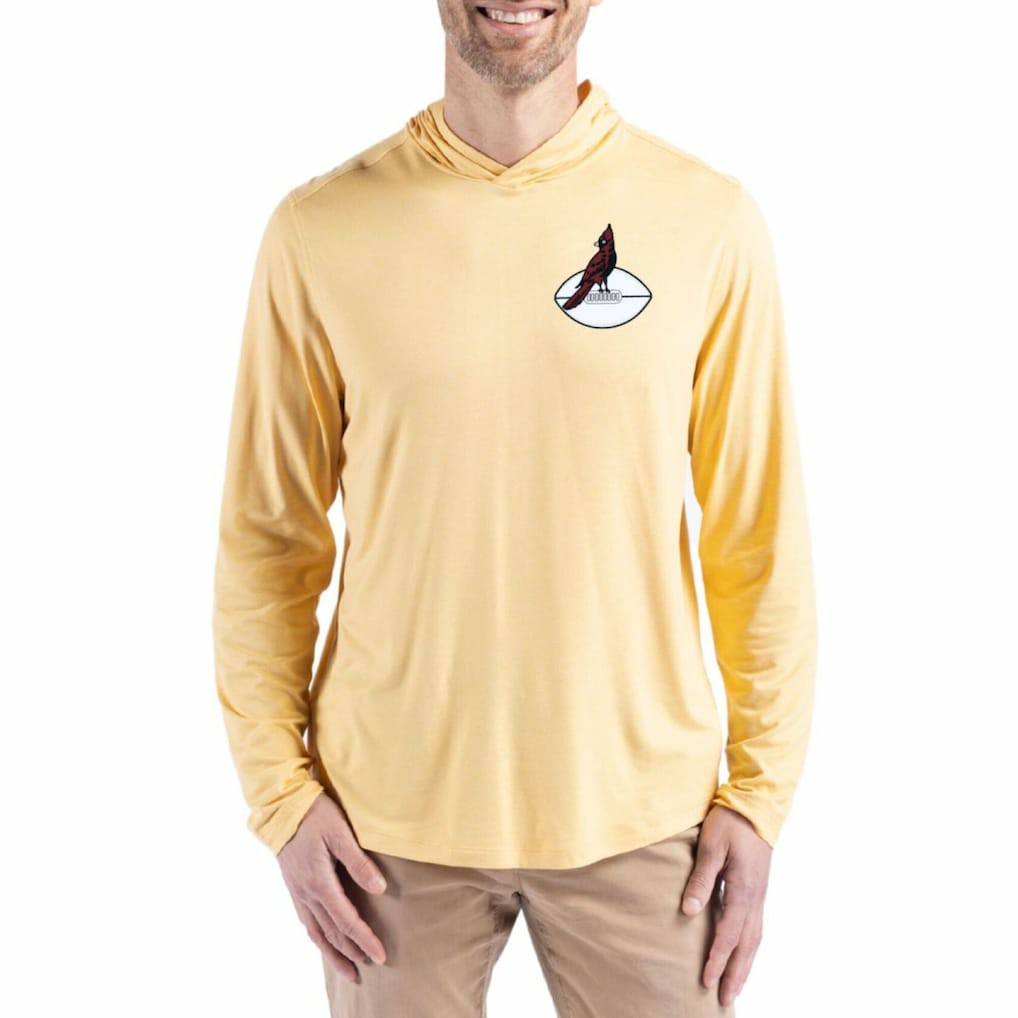 Arizona Cardinals  Cutter & Buck Throwback Logo Coastline Epic Comfort Eco Recycled Long Sleeve Hoodie T-Shirt
