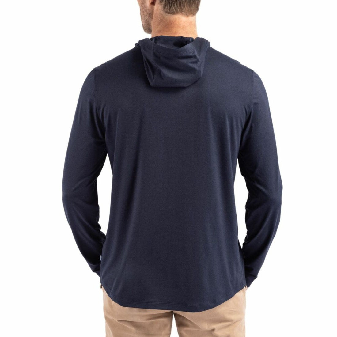 Denver Broncos  Cutter & Buck Americana Coastline Epic Comfort Eco Recycled Long Sleeve Hoodie T-Shirt
