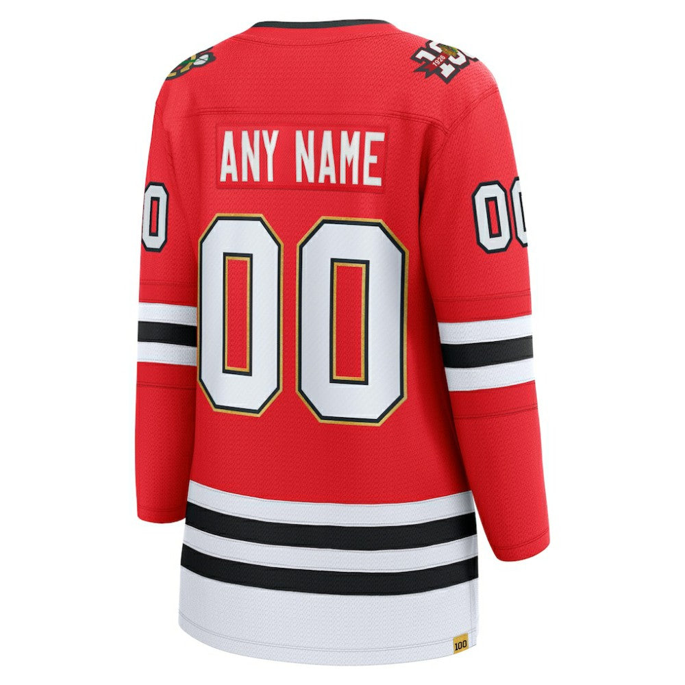 Chicago Blackhawks Fanatics Women's Centennial Breakaway Custom Jersey For Sale