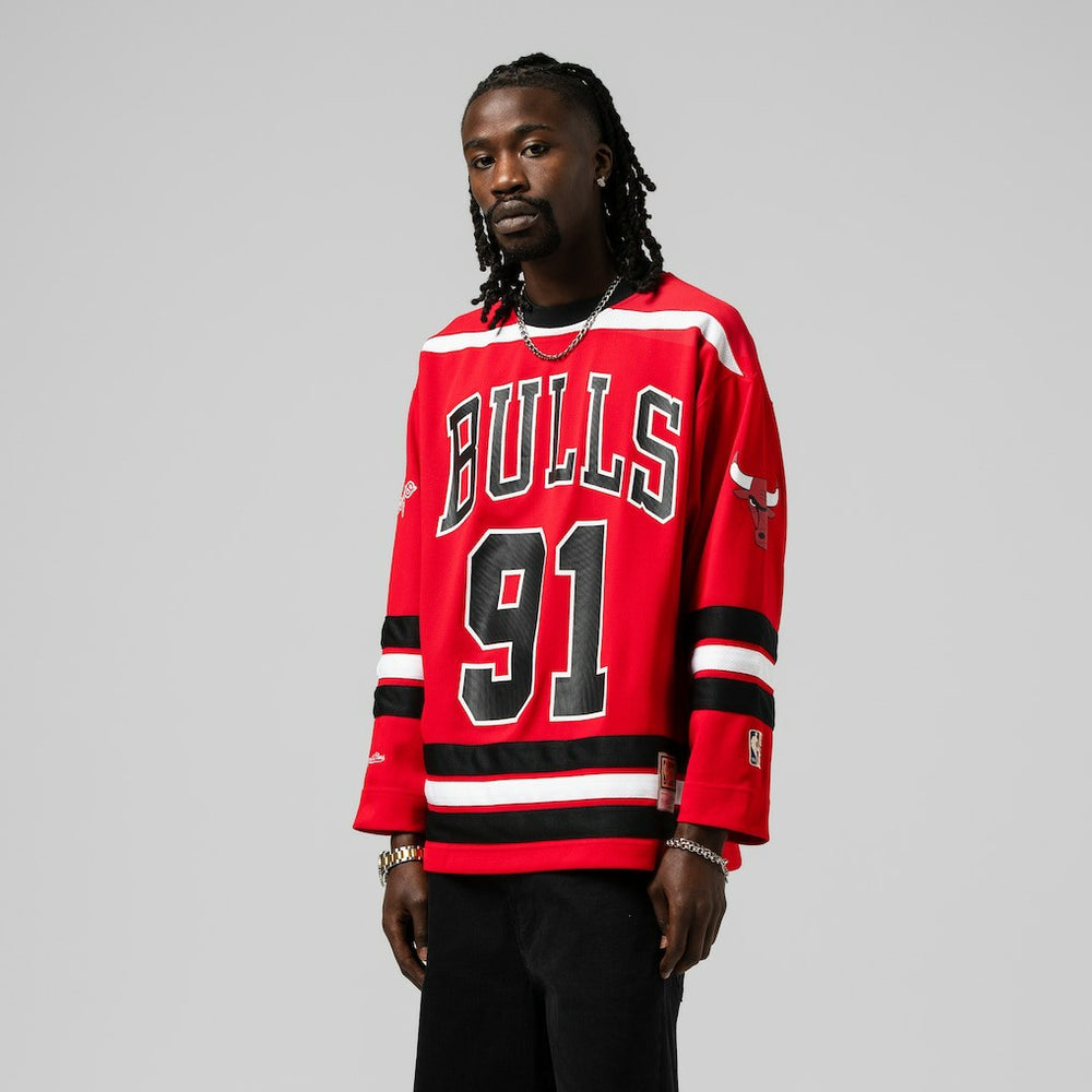 Dennis Rodman Chicago Bulls Unisex Maxxed Out Fashion Hockey Jersey sale Online