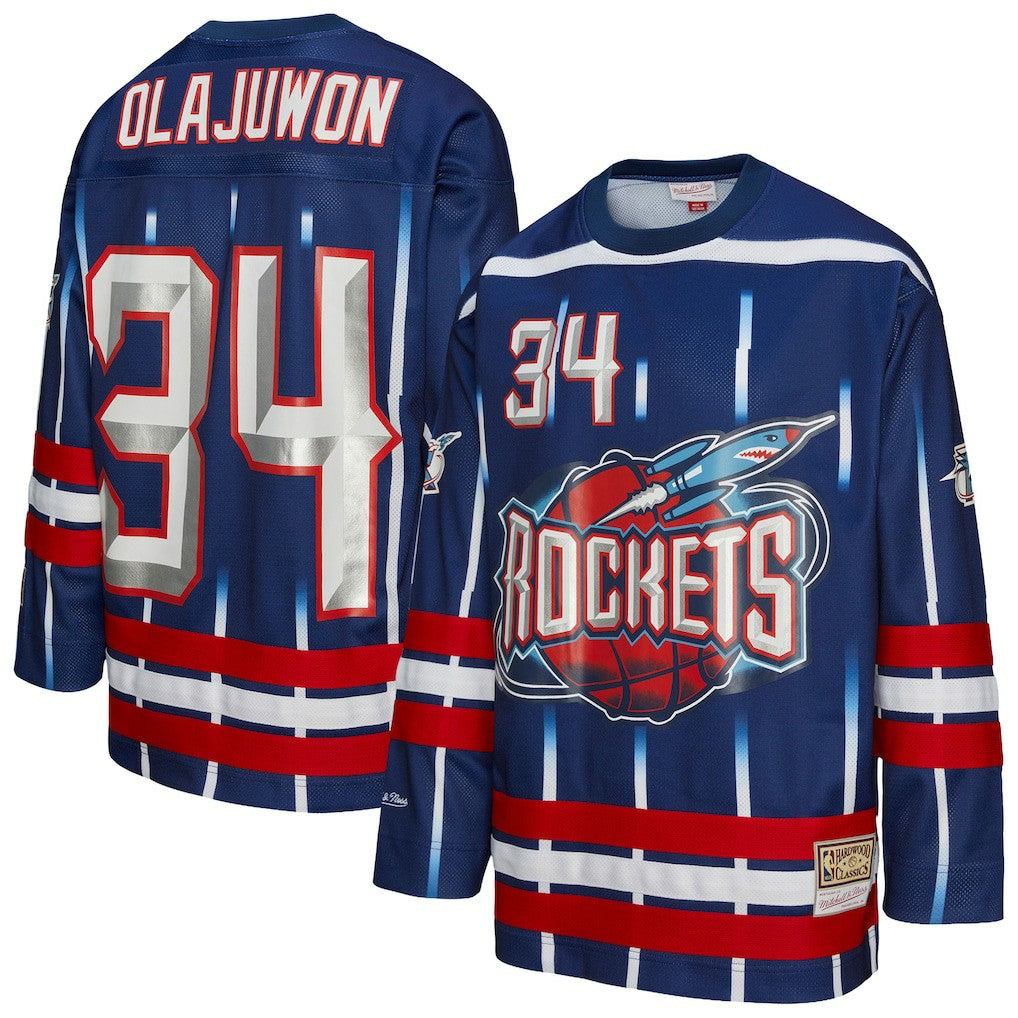 Hakeem Olajuwon Houston Rockets Unisex Maxxed Out Fashion Hockey Jersey Online