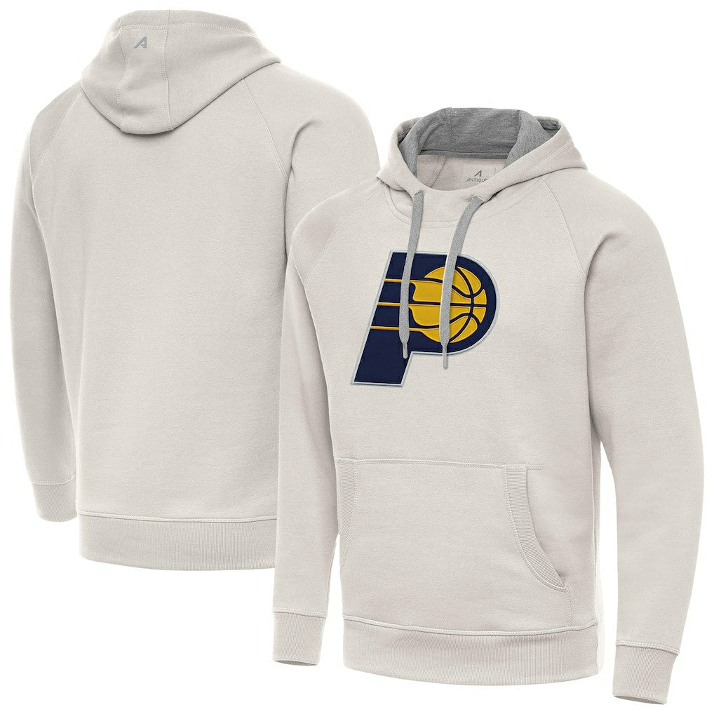 Indiana Pacers Antigua Big Logo Victory Pullover Hoodie New