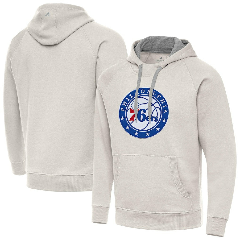 Philadelphia 76ers Antigua Big Logo Victory Pullover Hoodie On Sale