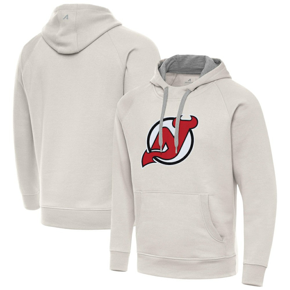New Jersey Devils Antigua Big Logo Victory Pullover Hoodie On Sale