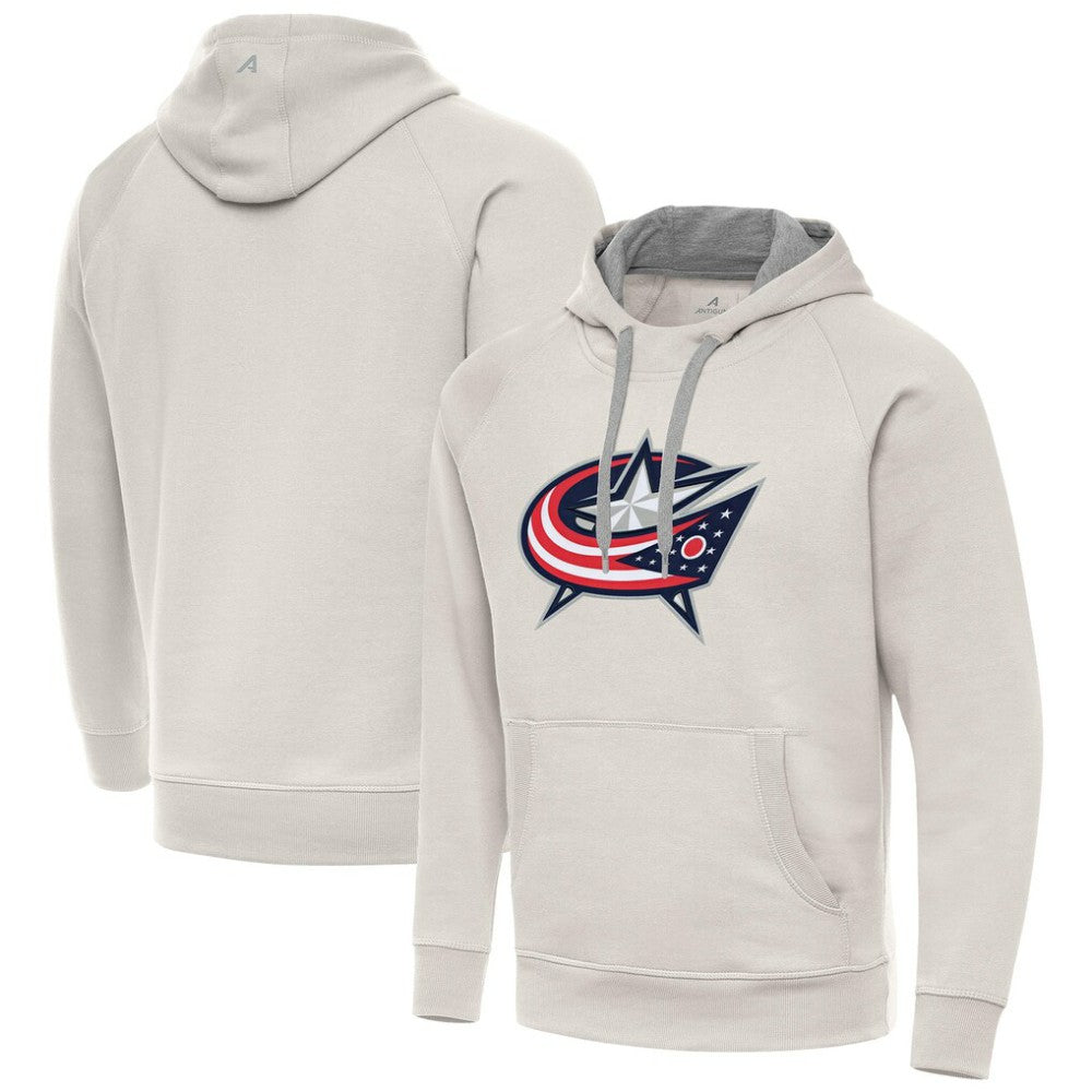 Columbus Blue Jackets Antigua Big Logo Victory Pullover Hoodie Discount