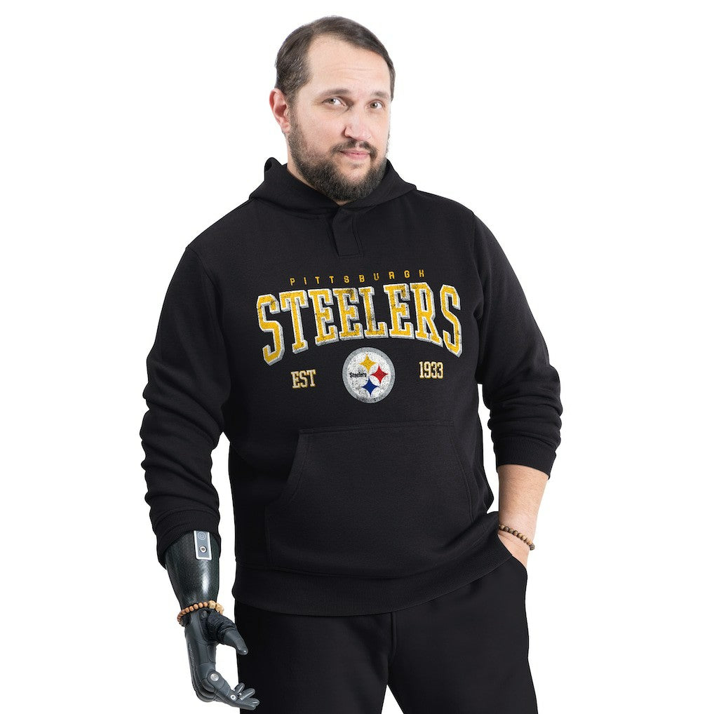 Pittsburgh Steelers  G-III Sports by Carl Banks Adaptive Team Spirit Graphic Fleece Pullover Hoodie