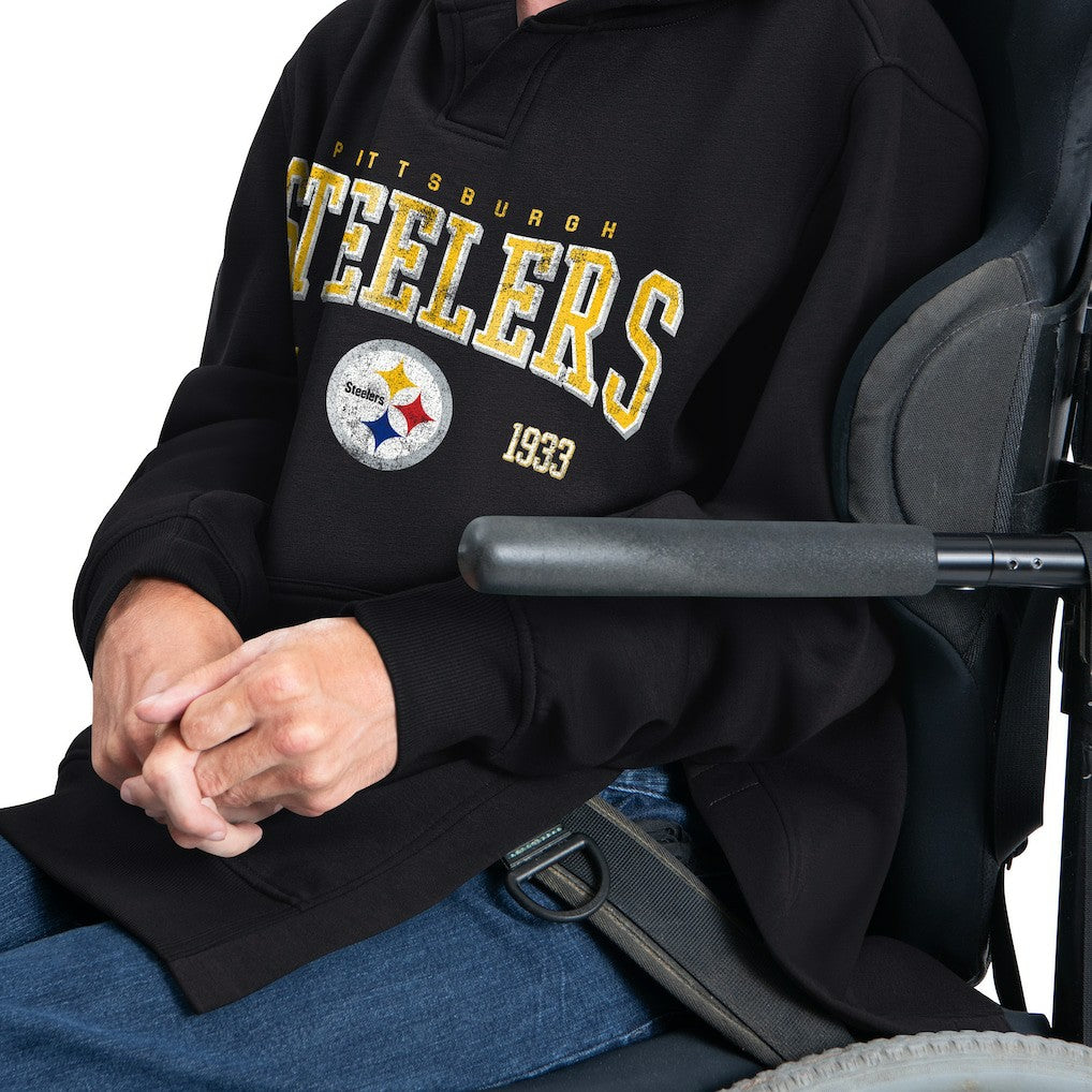 Pittsburgh Steelers  G-III Sports by Carl Banks Adaptive Team Spirit Graphic Fleece Pullover Hoodie