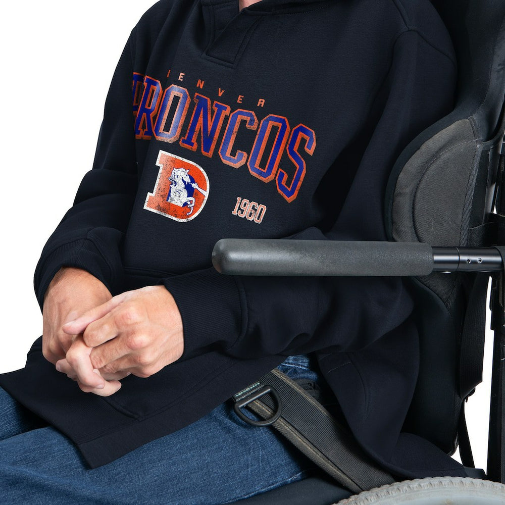 Denver Broncos  G-III Sports by Carl Banks Adaptive Team Spirit Graphic Fleece Pullover Hoodie