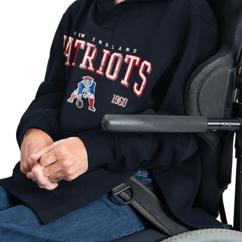 New England Patriots  G-III Sports by Carl Banks Adaptive Team Spirit Graphic Fleece Pullover Hoodie