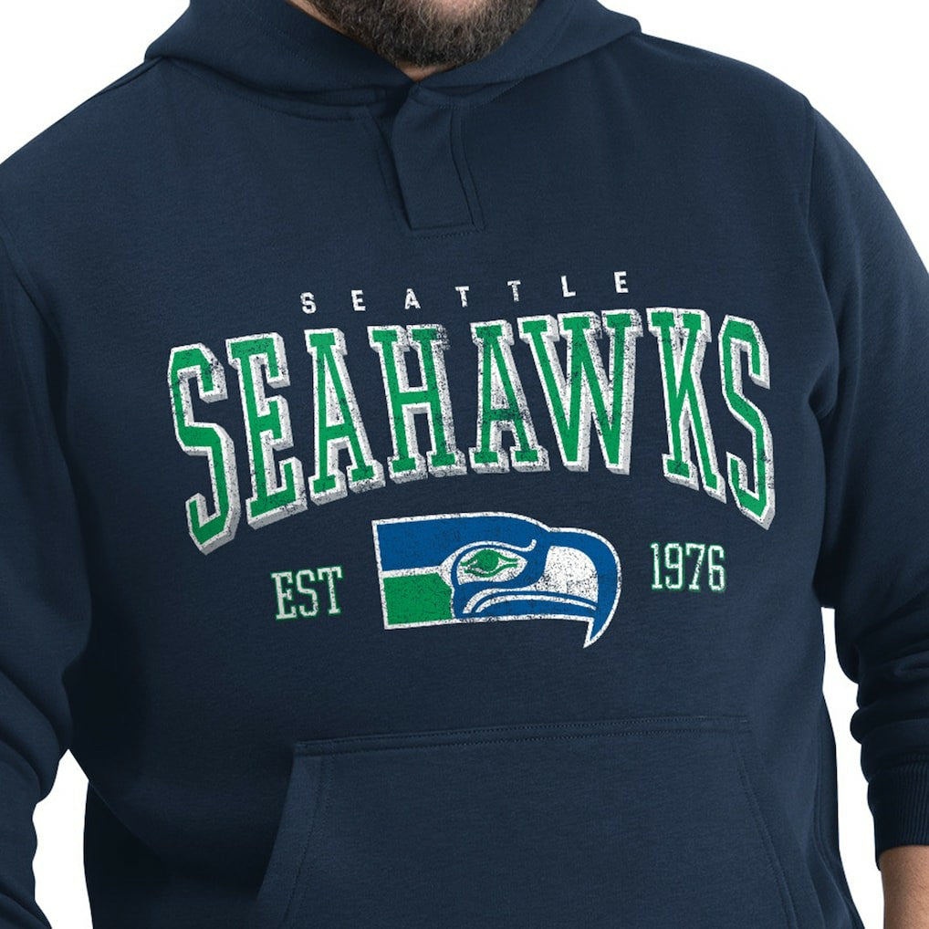 Seattle Seahawks  G-III Sports by Carl Banks Adaptive Team Spirit Graphic Fleece Pullover Hoodie