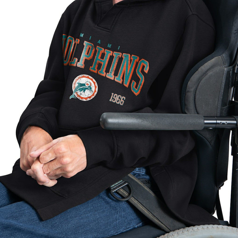Miami Dolphins  G-III Sports by Carl Banks Adaptive Team Spirit Graphic Fleece Pullover Hoodie