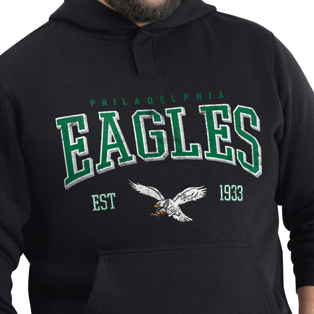 Philadelphia Eagles  G-III Sports by Carl Banks Adaptive Team Spirit Graphic Fleece Pullover Hoodie