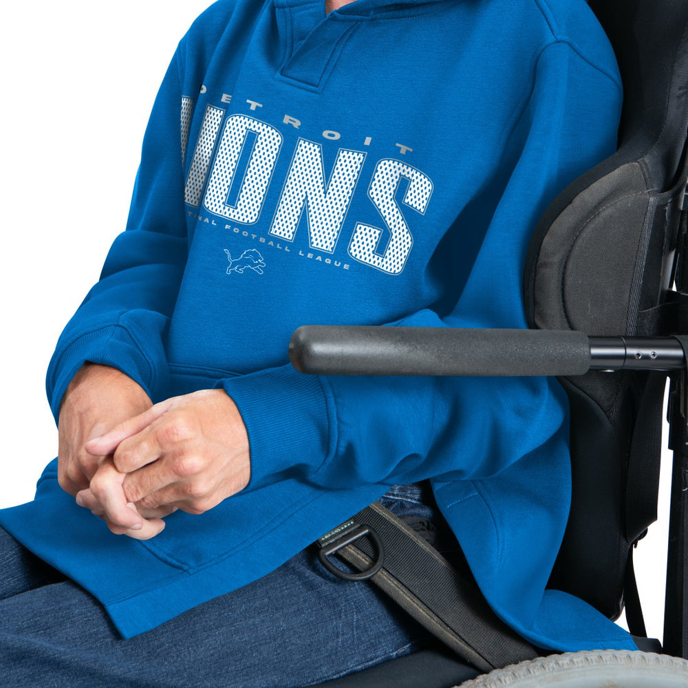 Detroit Lions  G-III Sports by Carl Banks Adaptive Mesh Effect Team Graphic Fleece Pullover Hoodie