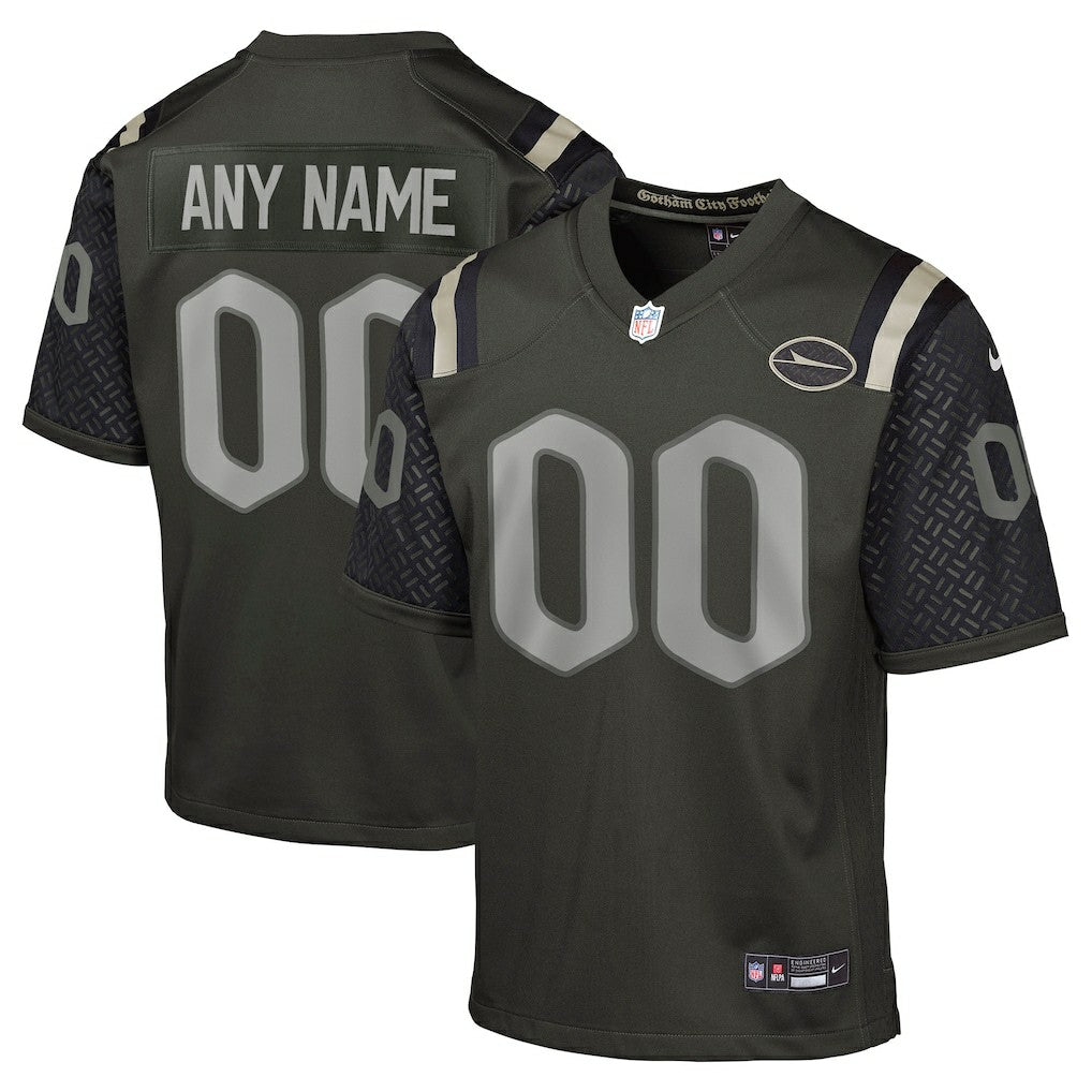 New York Jets Nike Youth 2025 Rivalries Collection Custom Game Jersey