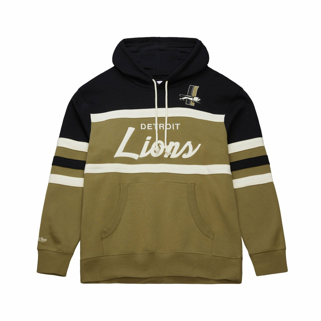Detroit Lions Mitchell & Ness Vintage Logo Head Coach Hoodie